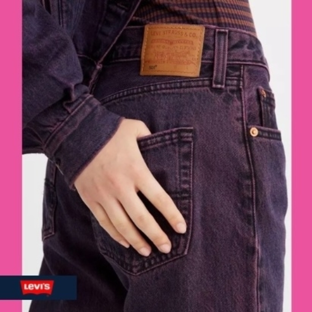 LEVI'S | 501 90s Purple Denim Wash Jeans 23Wx32L